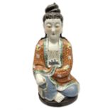 Tall Chinese polychrome figure of Guanyin (Guan Yin)