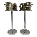 Two double wine coolers with stands