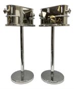 Two double wine coolers with stands