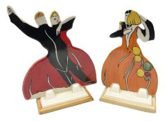 Pair of Wedgwood Clarice Cliff Bizarre 'Age of Jazz' tango dancers