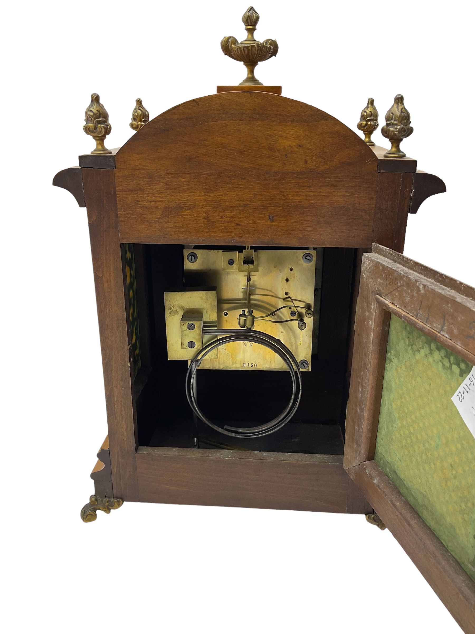 German - 19th century 8-day walnut bracket clock - Image 5 of 5