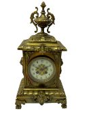 French - 19th century 8-day brass cased mantle clock