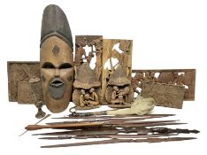 Quantity of carved African art