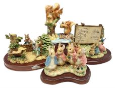 Four Border Fine Arts Beatrix Potter figures