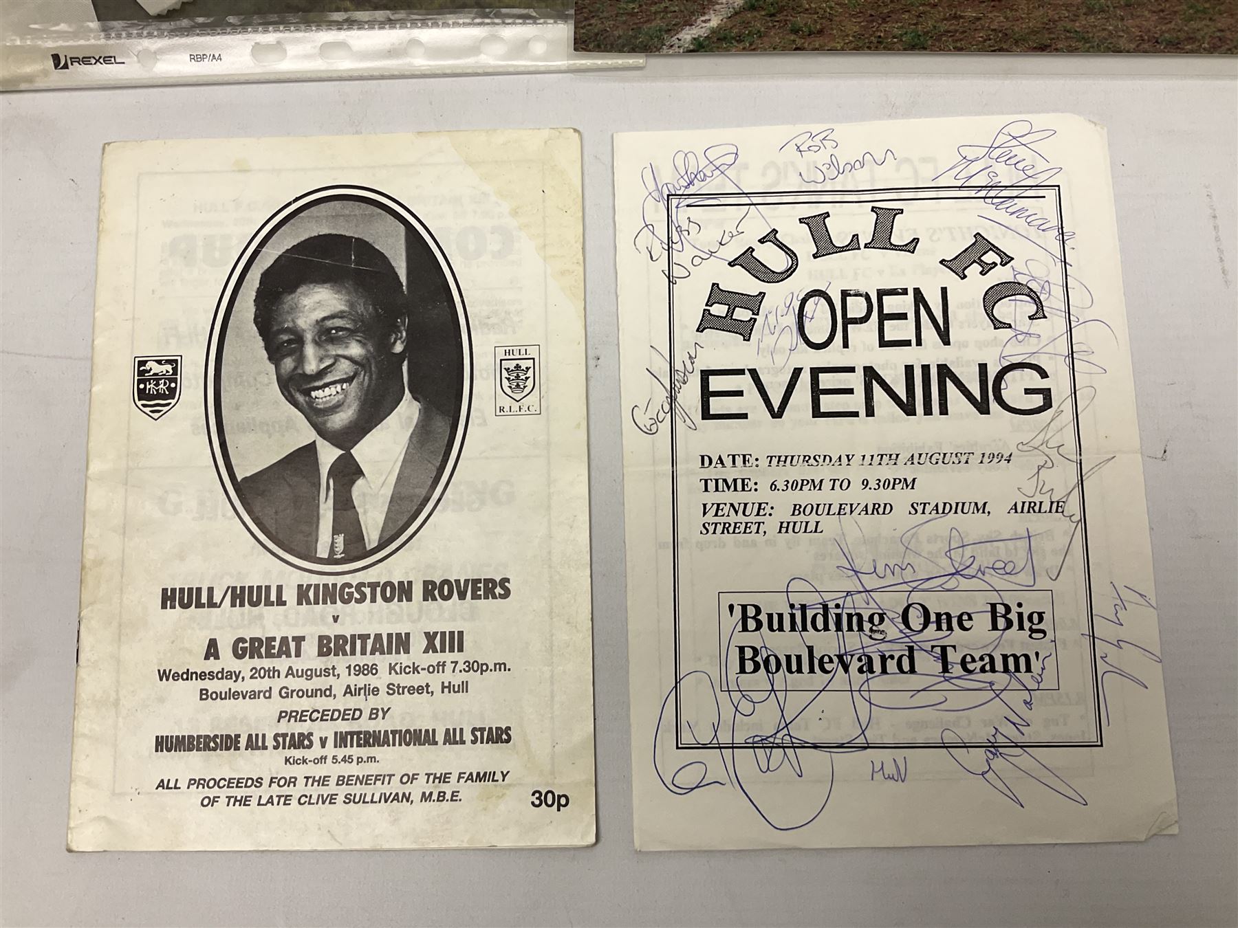 Hull F.C. memorabilia; Clive Sullivan 1986 memorial game programme - Image 3 of 14