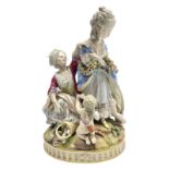 19th century Meissen figure group Broken Eggs