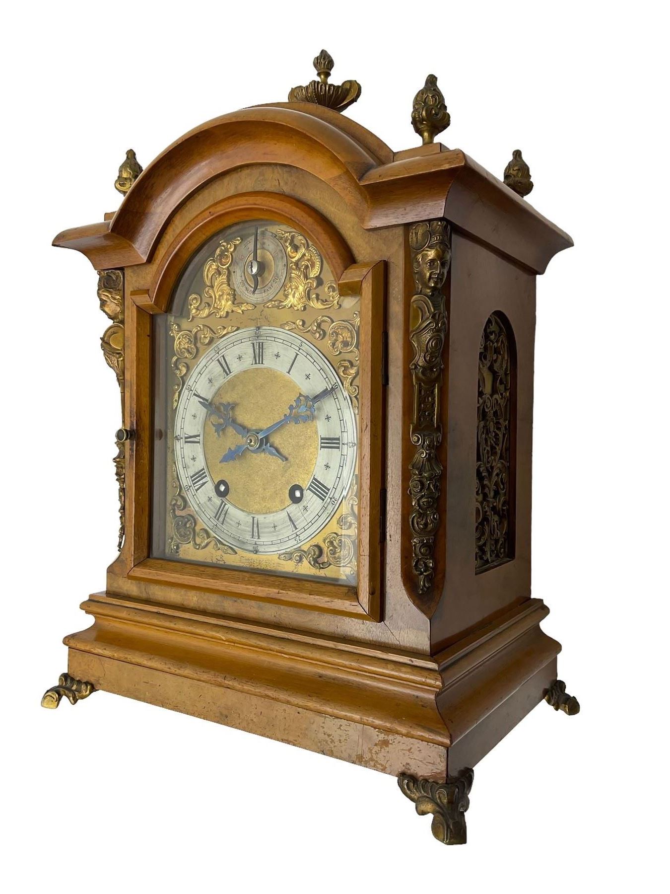 German - 19th century 8-day walnut bracket clock - Image 3 of 5
