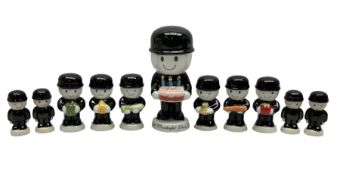 Set of Six Wade Key Kollectables Homepride Fred Vegetable Set Limited Edition
