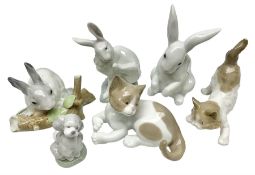 Six Lladro figures