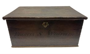 George III oak box of rectangular form