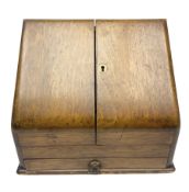 Small oak correspondence box