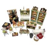 Collection of miniature dolls house kitchen ware furniture and accessories