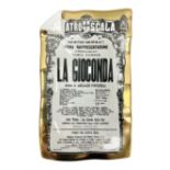 Fornasetti rectangular 'La Gioconda' operatic poster ashtray decorated with black and white text wit