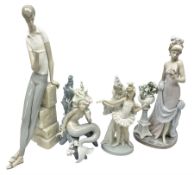 Four Lladro figures