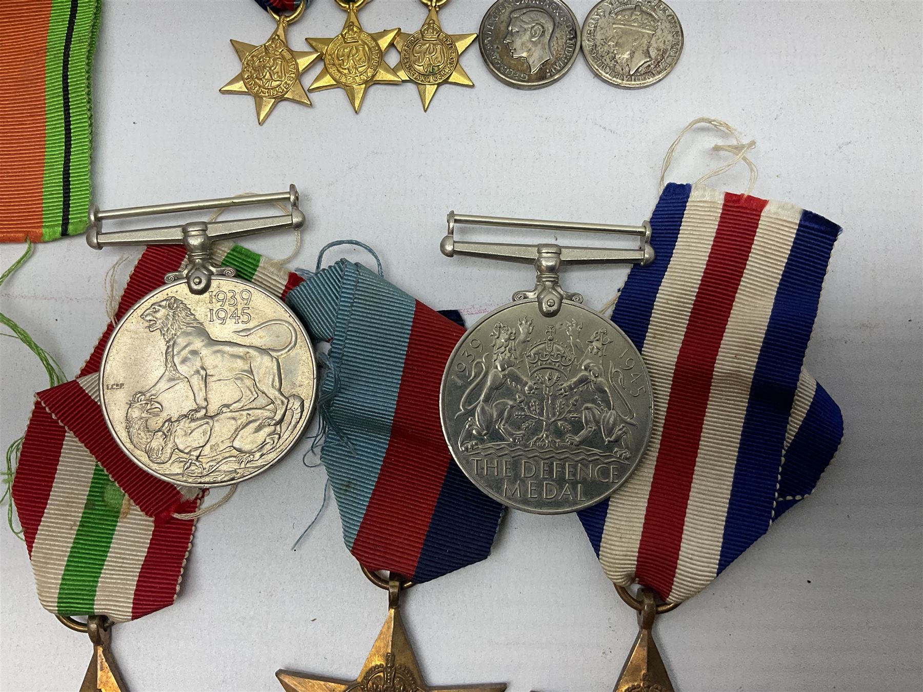 WW2 group of five medals comprising Defence Medal - Image 4 of 7