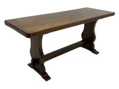 Rectangular oak coffee table