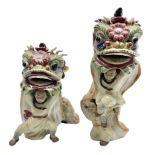 Pair of Chinese lion/dragon dance figures
