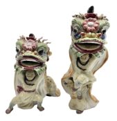 Pair of Chinese lion/dragon dance figures