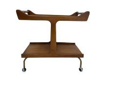 Mid-20th century teak drinks trolley