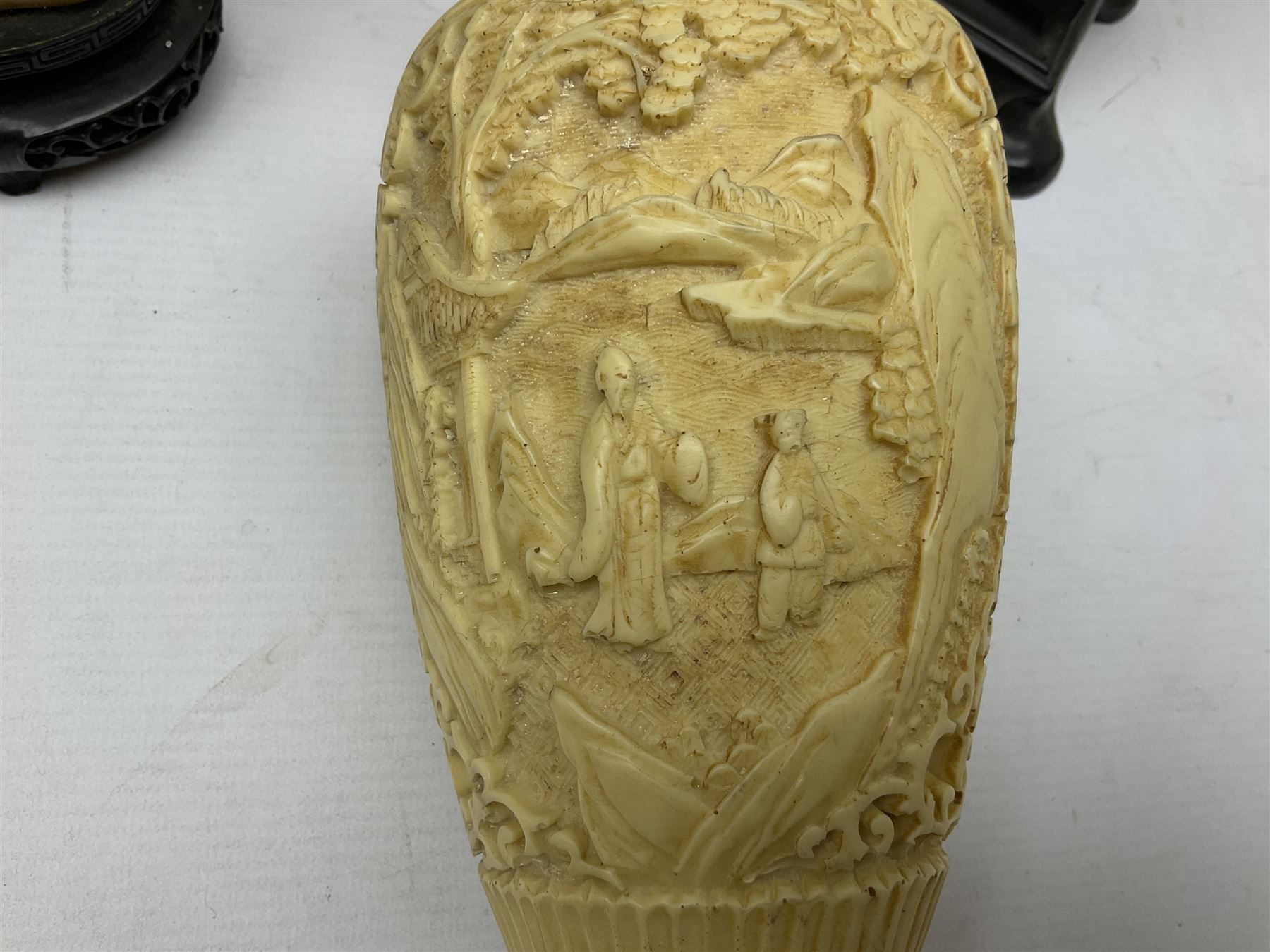 Five Chinese simulated ivory figures - Image 3 of 9