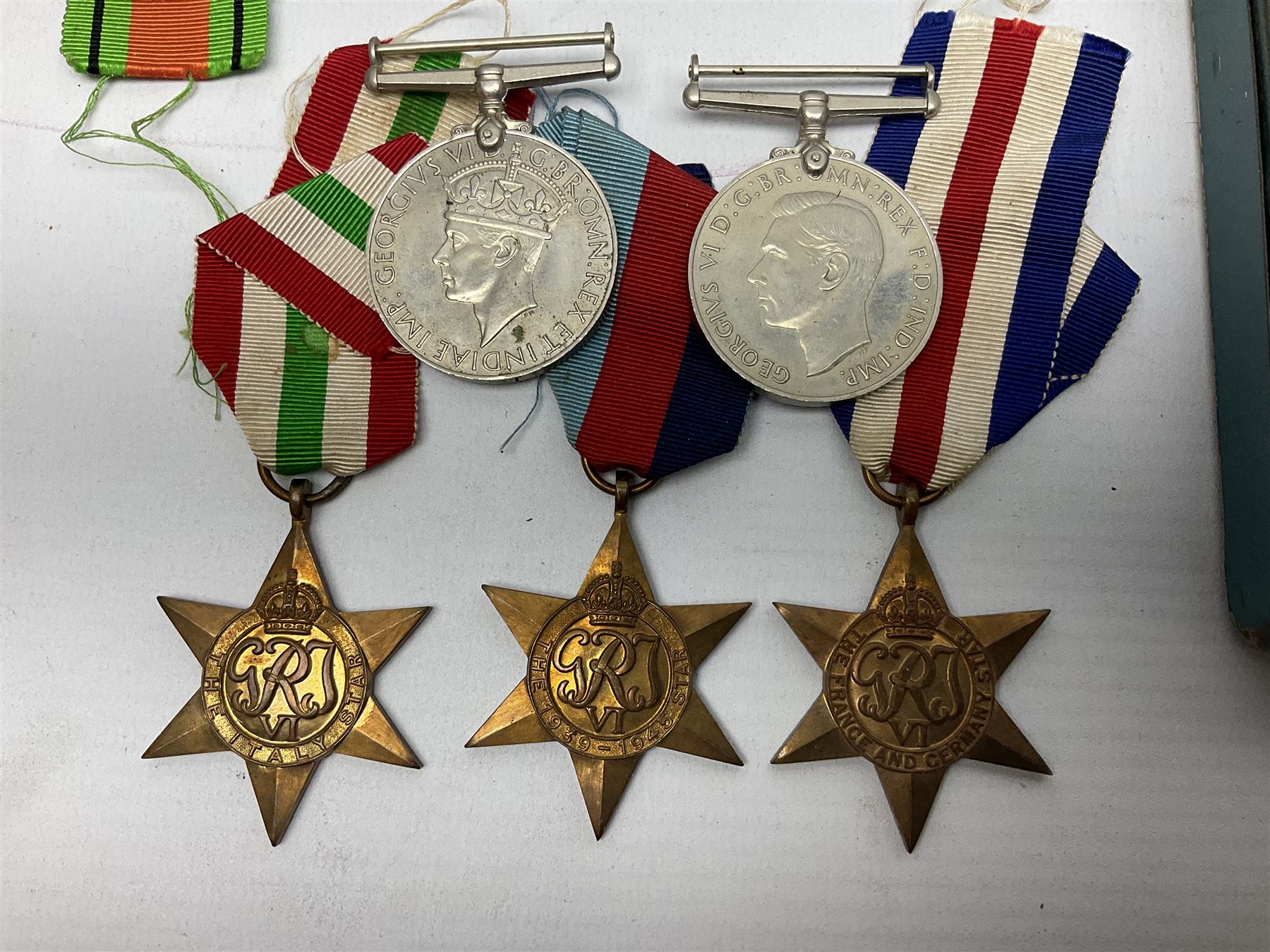 WW2 group of five medals comprising Defence Medal - Image 2 of 7