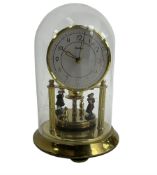 Bentima torsion clock with glass dome