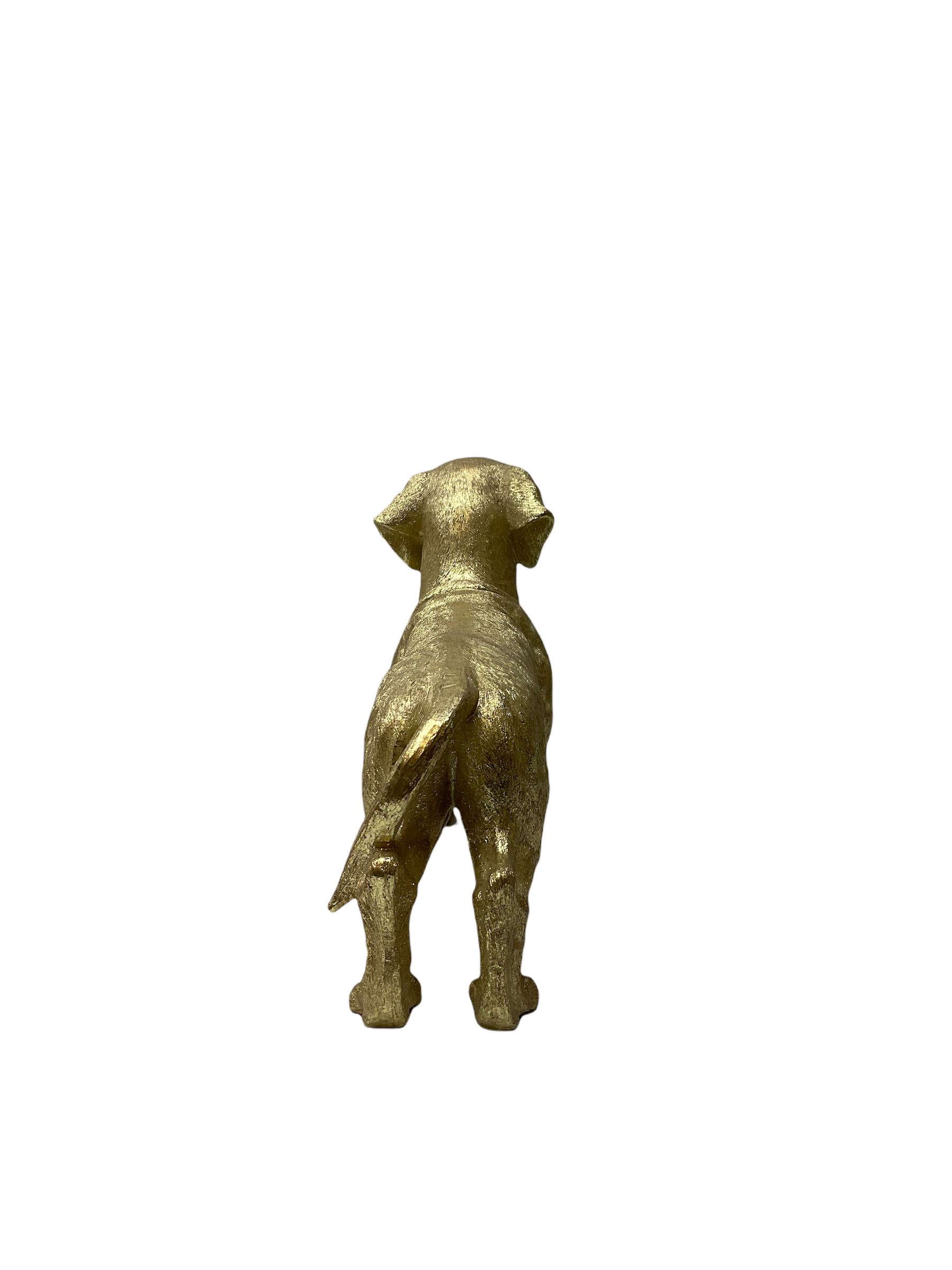 Composite metallic gold model of a Dachshund - Image 3 of 4