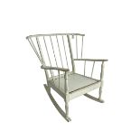 White painted rocking chair