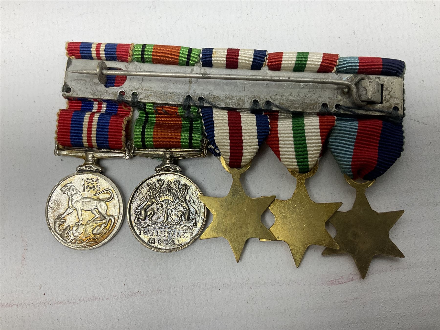 WW2 group of five medals comprising Defence Medal - Image 7 of 7