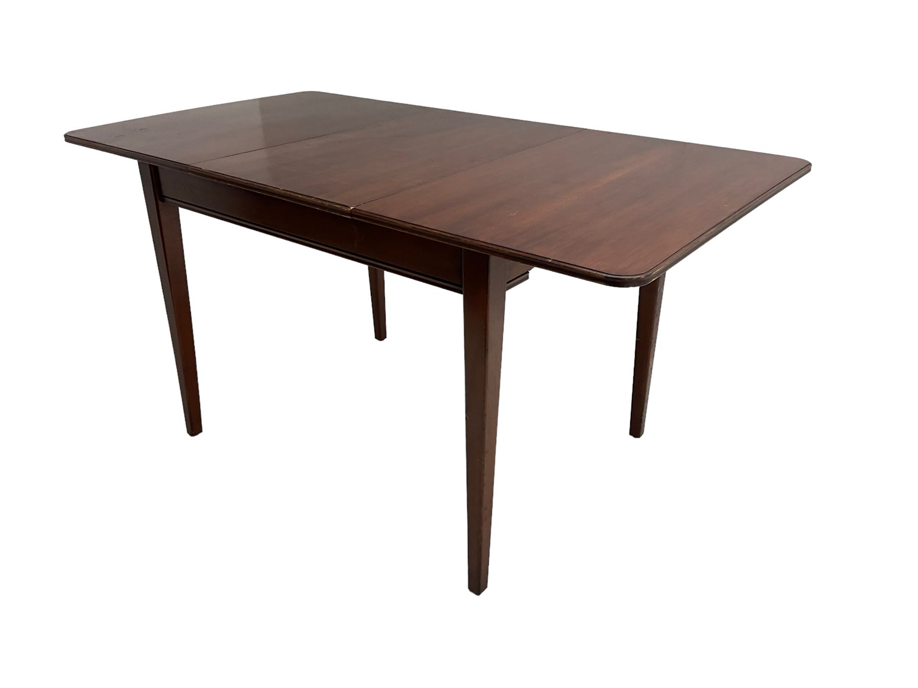 Russell of Broadway - mid-20th century teak extending dining table with square tapering supports - Image 2 of 2