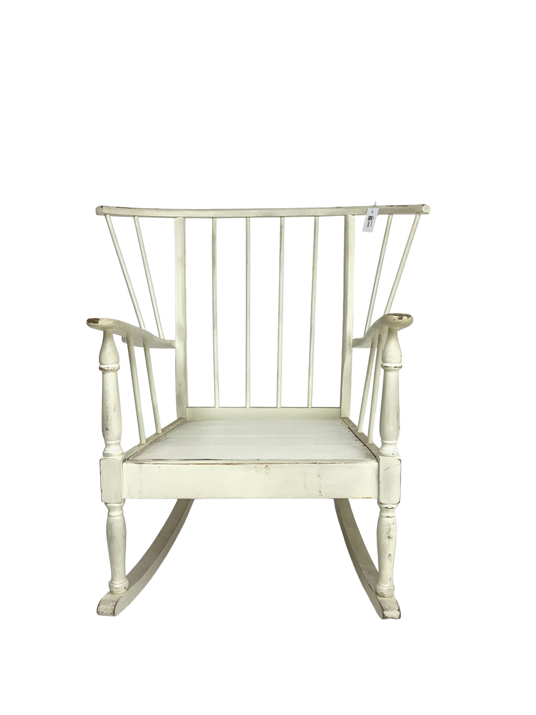 White painted rocking chair - Image 3 of 3