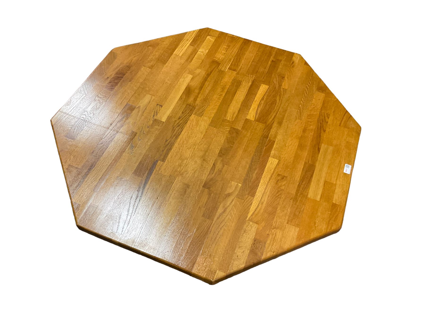 Octagonal oak coffee table - Image 2 of 2