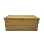 Victorian pine blanket box