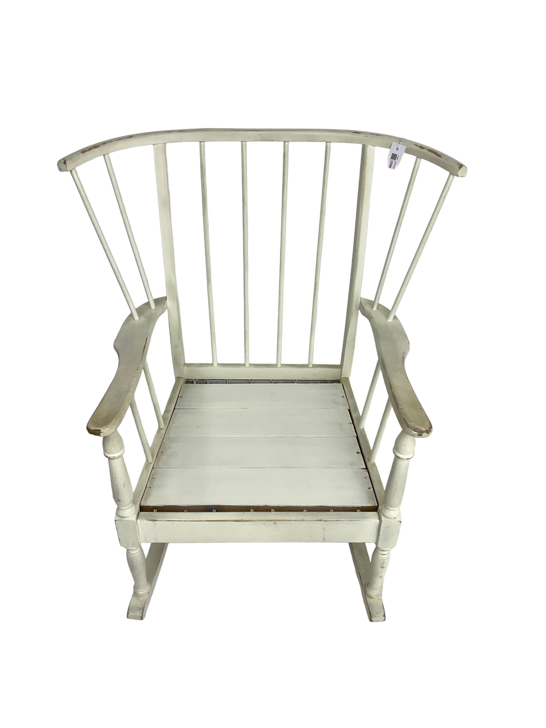 White painted rocking chair - Image 2 of 3