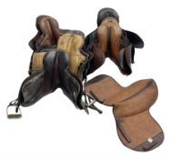 Collection of eight saddles