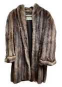Ladies brown three quarter length mink fur coat