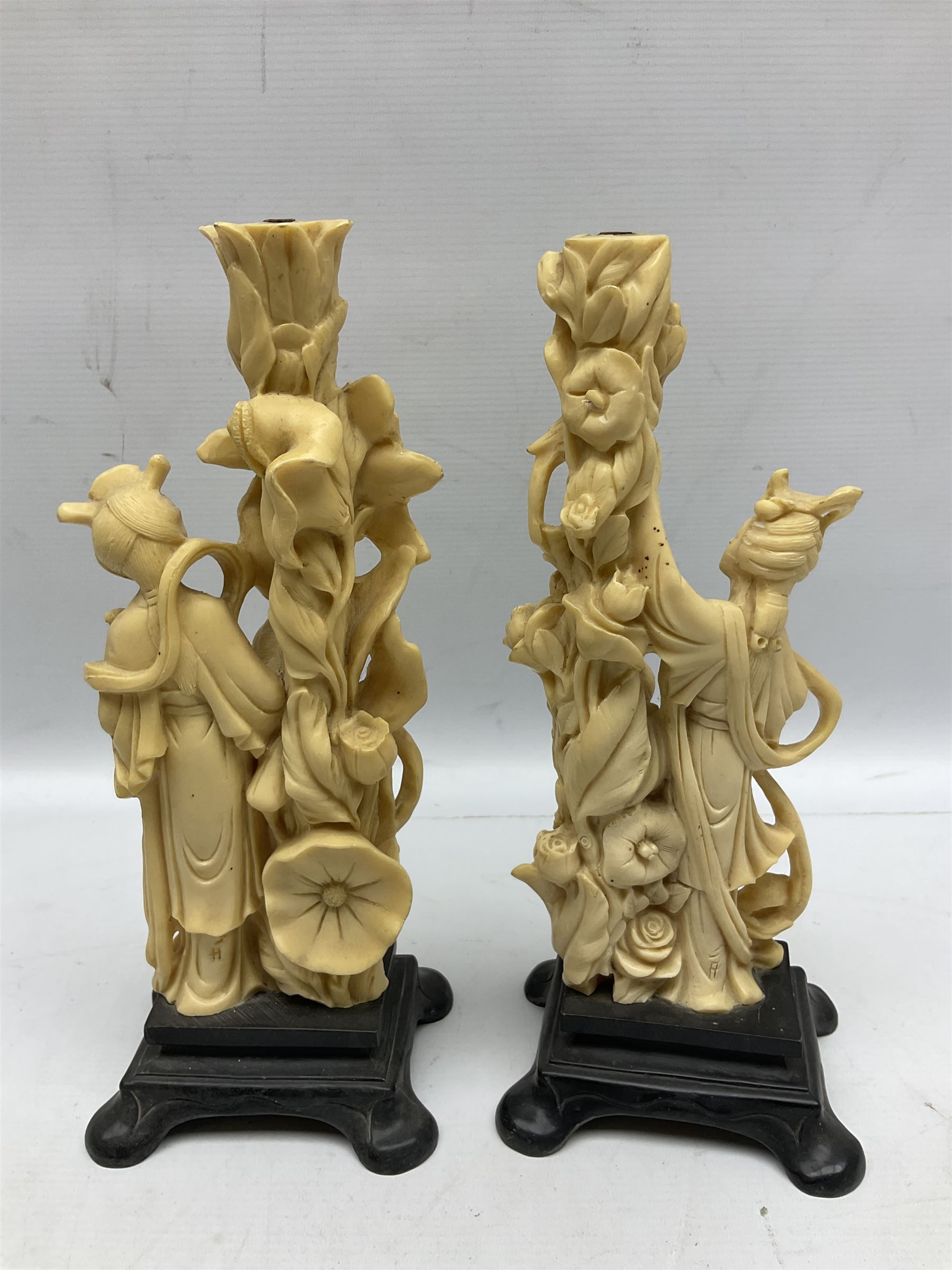 Five Chinese simulated ivory figures - Image 9 of 9