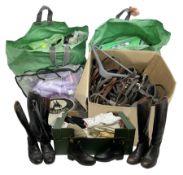 Quantity of horse tack and equipment to include Hauptner electric horse clippers