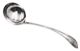Early 20th century silver soup ladle