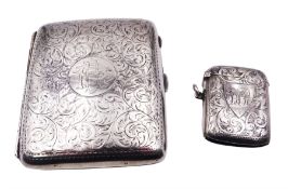 Early 20th century silver cigarette case