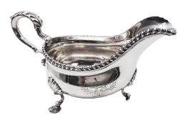 George III silver sauce boat