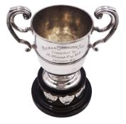 Early 20th century silver trophy cup