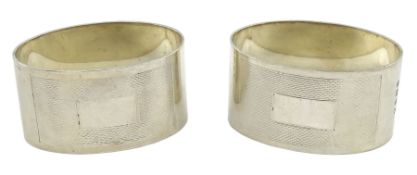 Pair of mid 20th century silver napkin rings