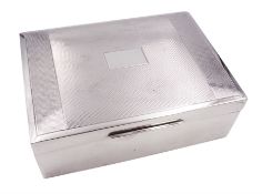 Small mid 20th century silver mounted cigarette box