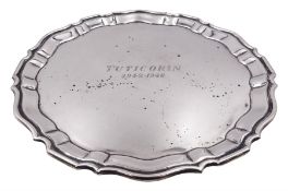 Anglo Indian silver salver