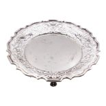 Edwardian silver fruit dish