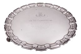 Edwardian silver salver