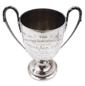 Early 20th century silver trophy cup