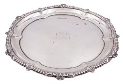 Edwardian silver waiter