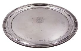 Edwardian silver tray